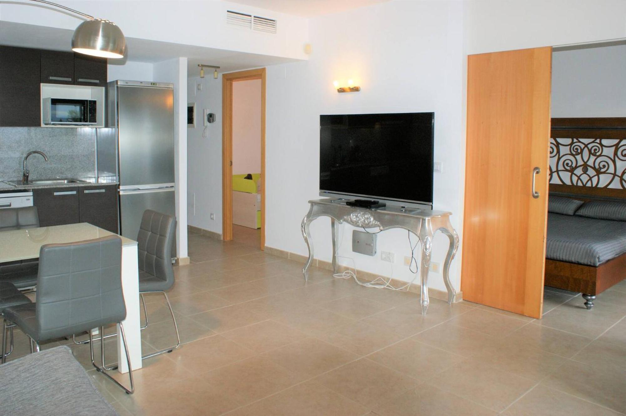 Apartamento en Roses con vistas al canal y piscina Exterior foto